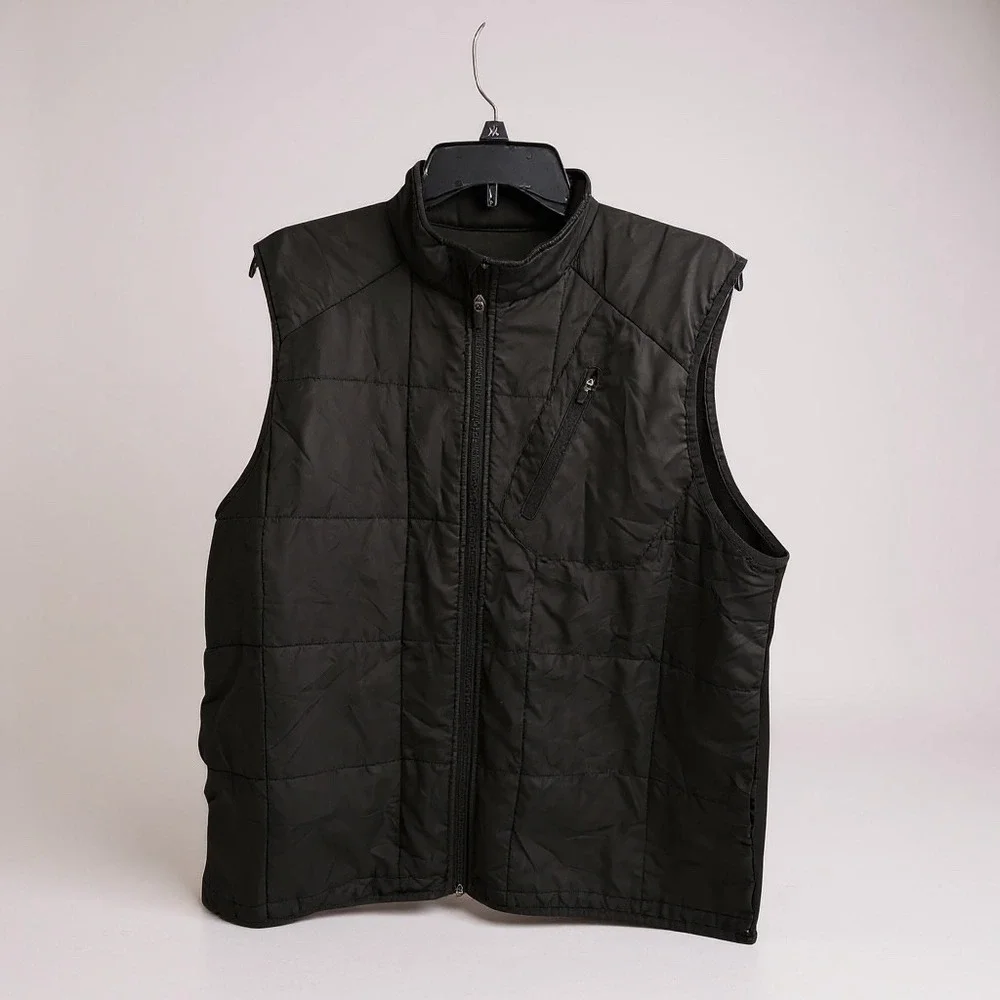 PGA TOUR Mens Quilted Vest Black Full Zip Golf Outdoor Layering Size‎ M - Picture 6 of 7
